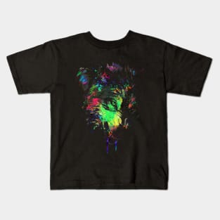 Technicolor Wolves Kids T-Shirt